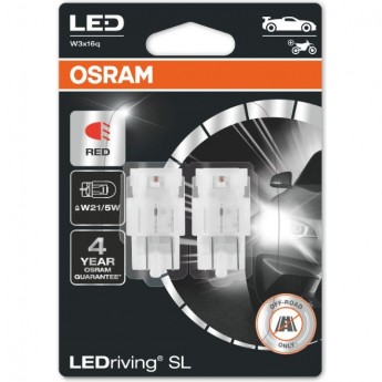 Автолампы OSRAM LED ≜W21/5W LEDRIVING SL 7515DRP-02B RED Красный